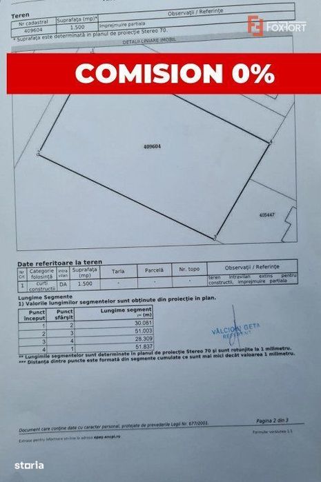 Teren Giarmata Vii 1500 mp cu front stradal de 30 ml pozitie fantastic