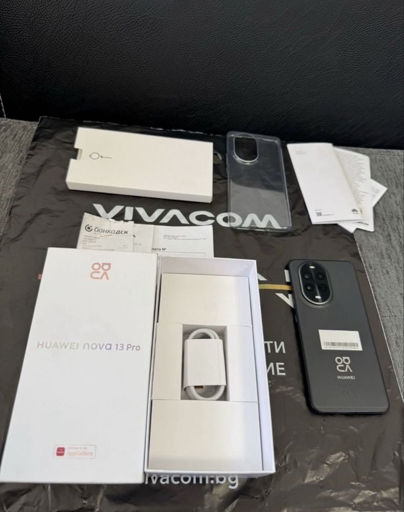 КАТО НОВ 512GB Huawei Nova 13 PRO Vivacom Гаранция 2027 г. Black