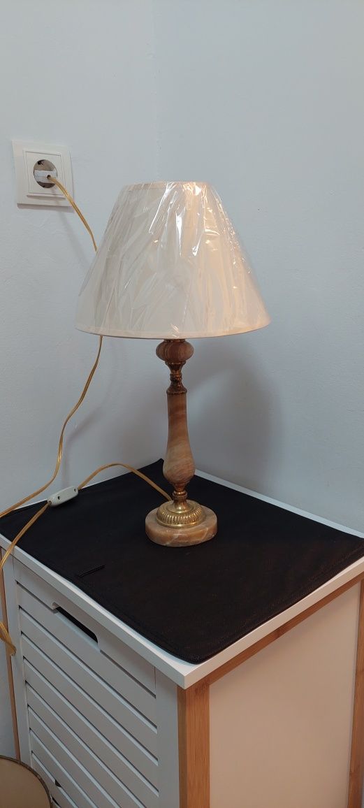 Lampa vintage colectie onyx și alama Italia 1960