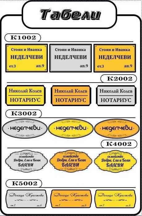 Лазерно гравирани табелки