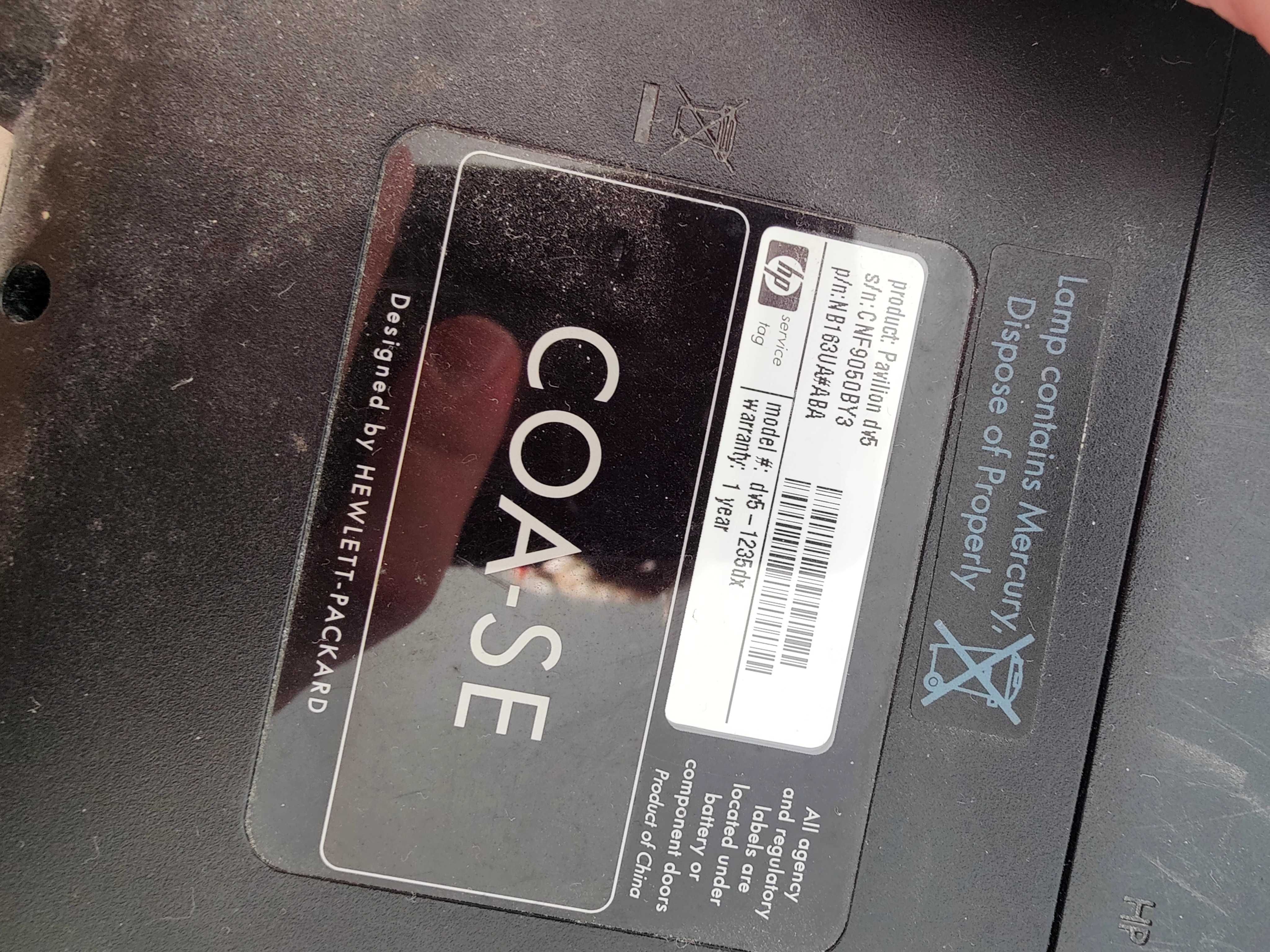 HP Pavilion dv5-1235dx (pentru piese)