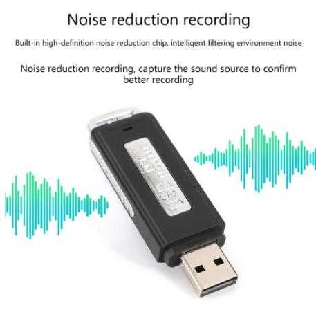 16GB Флашка Диктофон Гласова Активация USB Аудио Рекордер Подслушвател