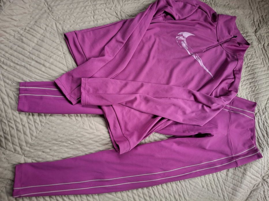 САМО ДНЕС 59лв Нов спортен екип Nike клин блуза dry fit Розов екип HM