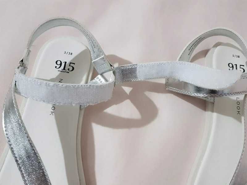 Sandale argintii New Look,marimea 5/38,noi