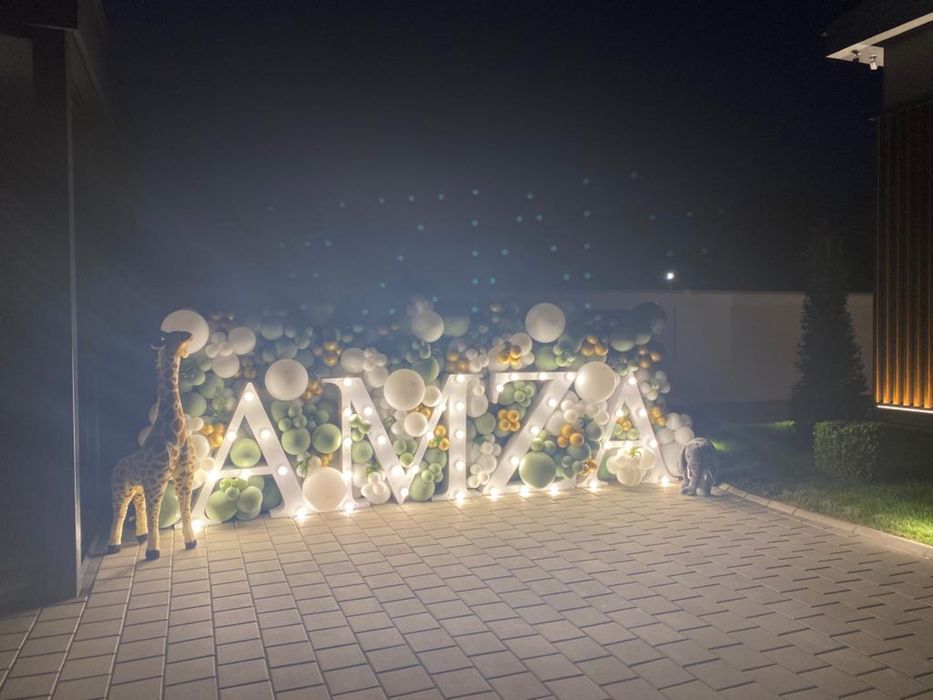 Litere volumetrice luminoase cifre majorat aniversare botez nunta