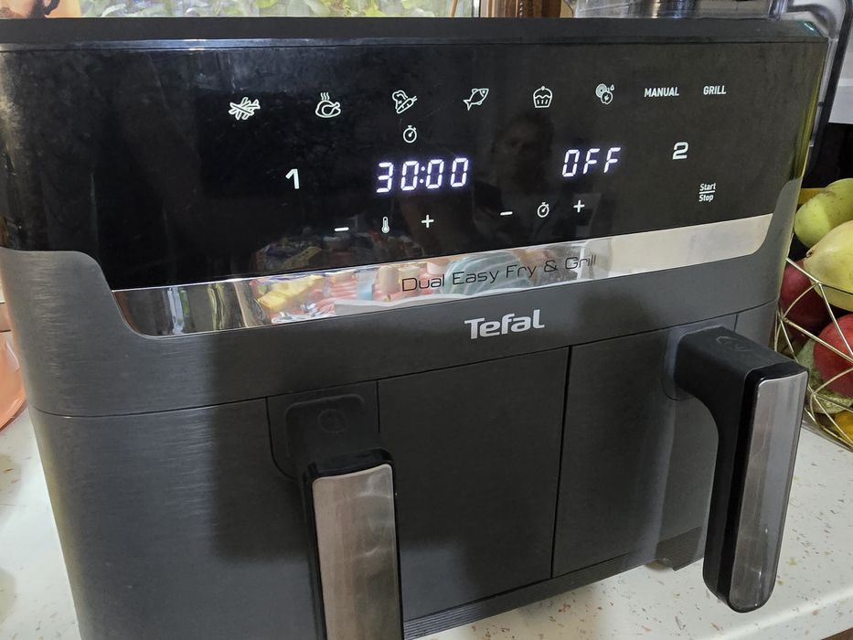 Friteuza cu aer cald Tefal Dual Easy Fry & Grill