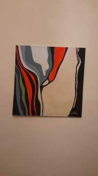 Tablou arta abstracta artist contemporan 80x80 cm