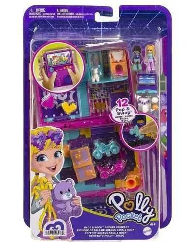 Игрален комплект Polly Pocket - Race & Rock - 12 аксесоара Mattel
