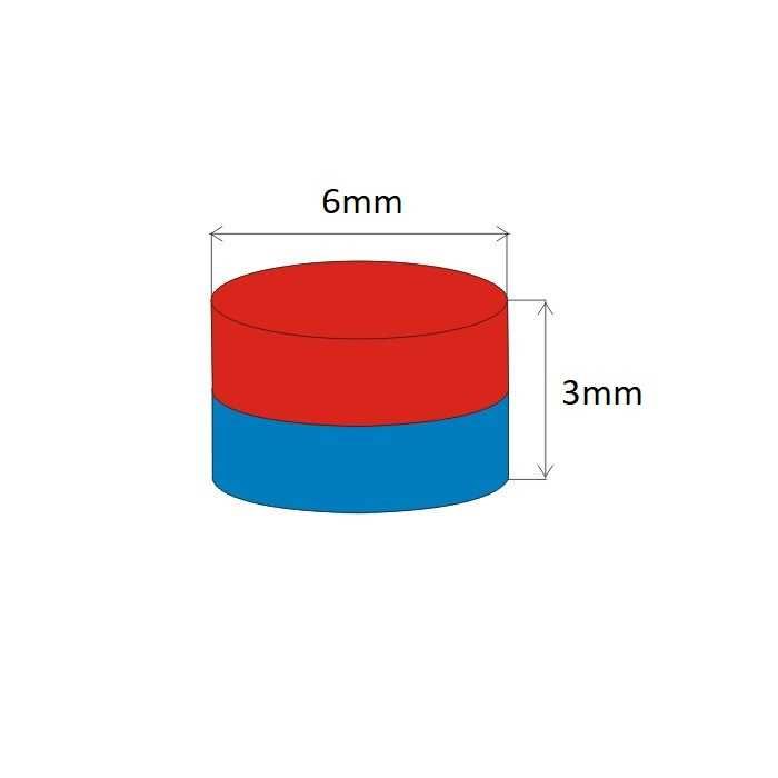 6x3mm МАГНИТ неодимов N52, Neodymium magnet NdFeB magnit