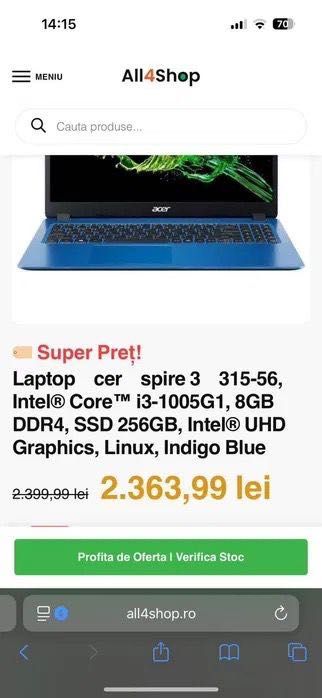Vand Laptop Acer I3