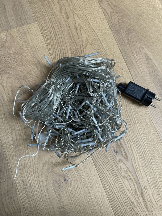 Instalatie turturi led- alb+flash alb