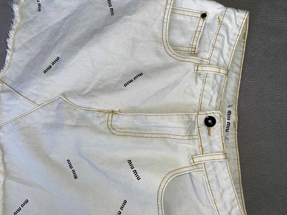 miumiu miu дънкова пола светли синя бяла сива миумиу миу къса поличка