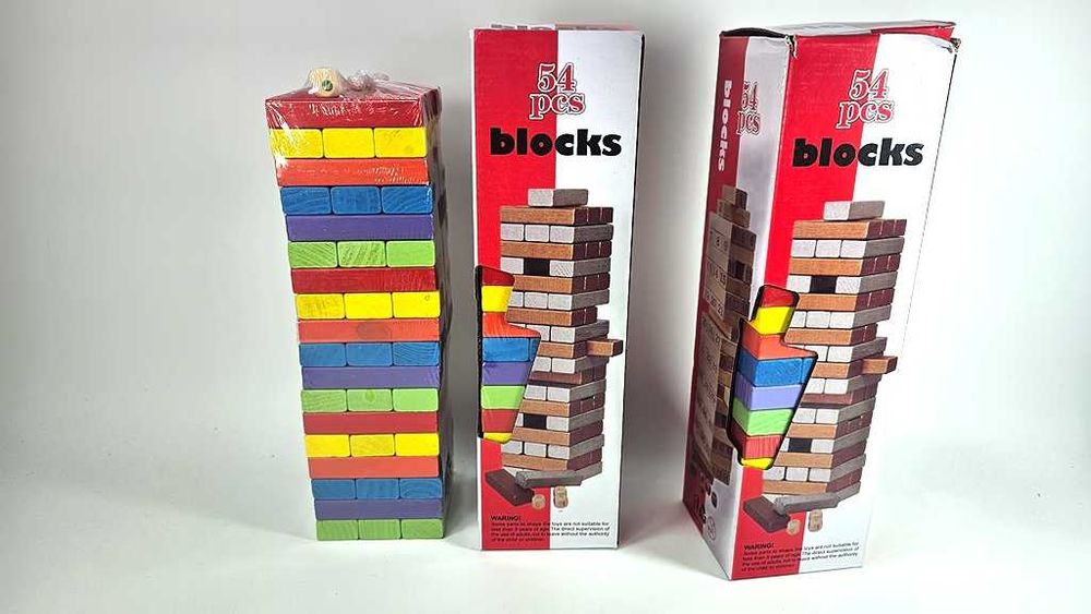Цветна Дървена Дженга Jenga Blocks