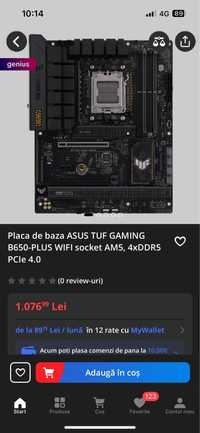 Placa de baza ASUS TUF GAMING B650-PLUS WIFI socket AM5