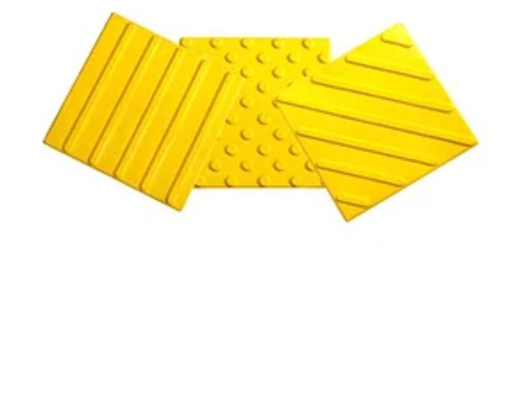 Тактильная плитка,ПВХ, жёлтая плитка,жёлтая лента,резиновая плитка