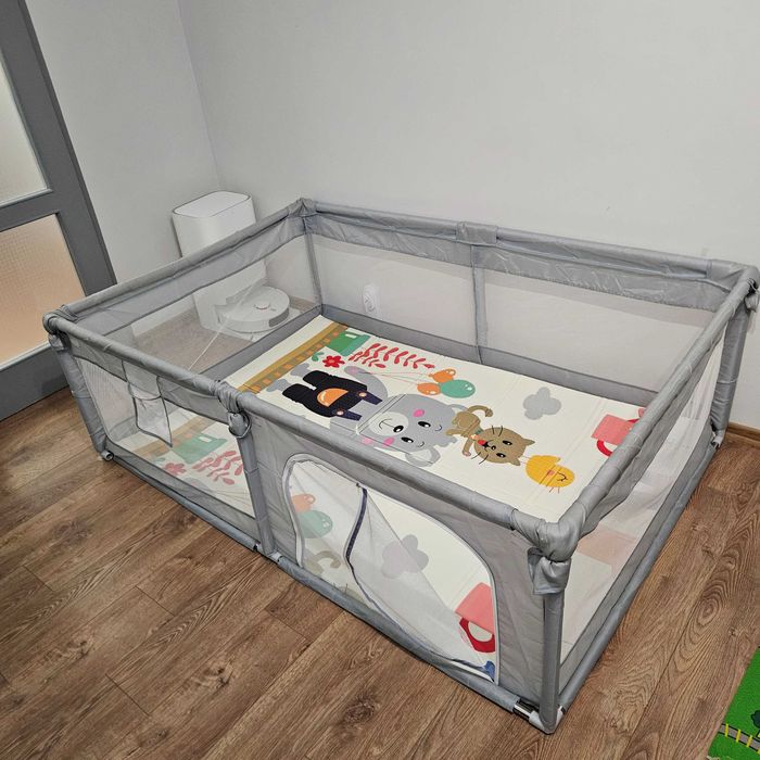 Детска кошара за игра 180х120 см + мека подложка килимче за под