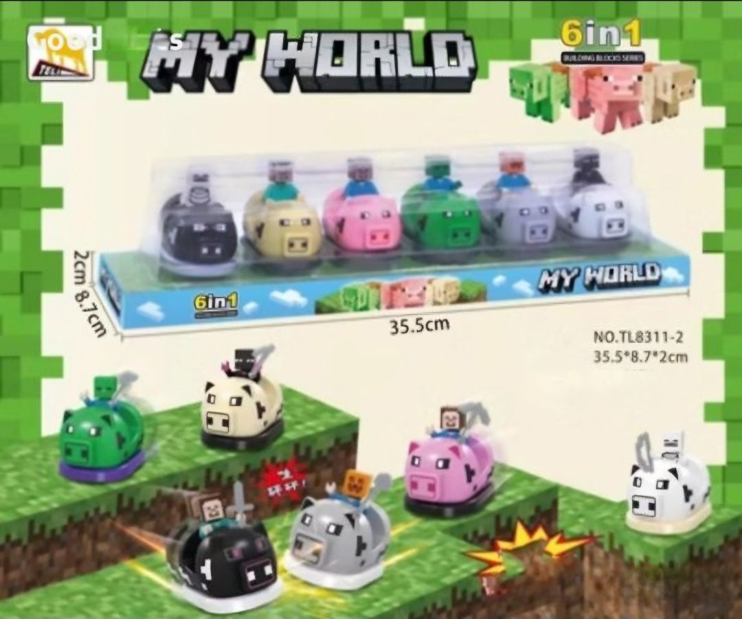 Голям комплект фигурки Майнкрафт, 6 броя Тип Лего Minecraft My World