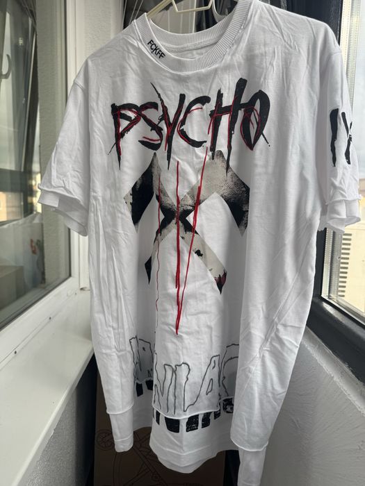 Тениска psycho 4 бяла