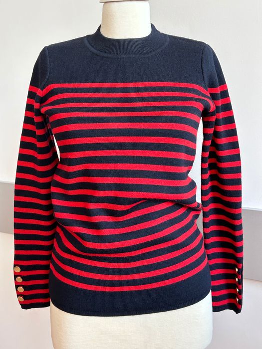 Sandro Paris плътен топъл вълнен пуловер