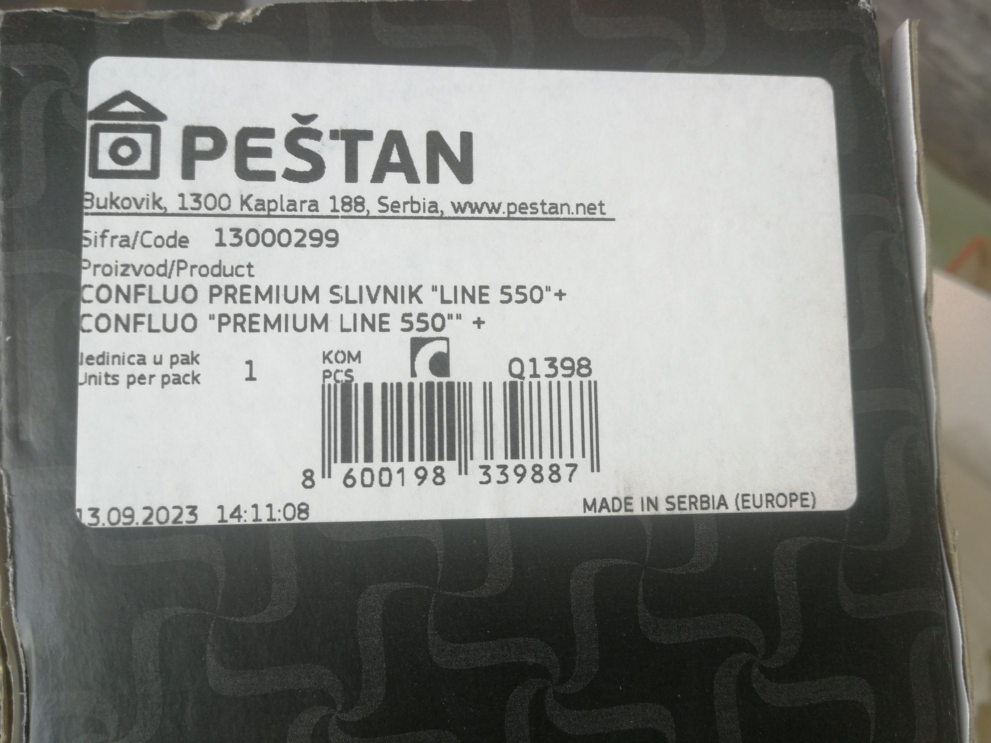 Линеен сифон Confluo Premium Line 550 Pestan