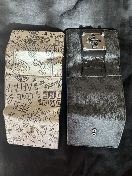 Портмоне Guess в цветове графит и бяло