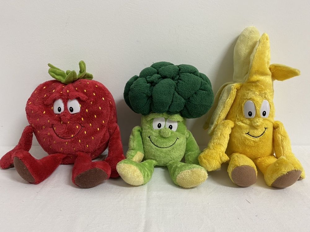 Căpșună brocolli banană lot 3 bucăți jucărie din pluș Goodness Gang