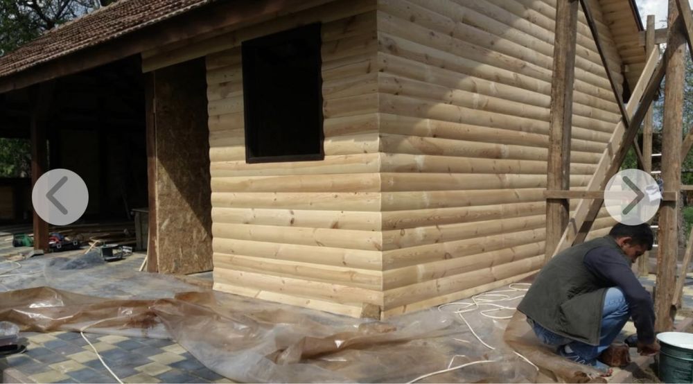 Semirotund lambriu lemn pin nordic semicircular 120mm 140mm 200mm