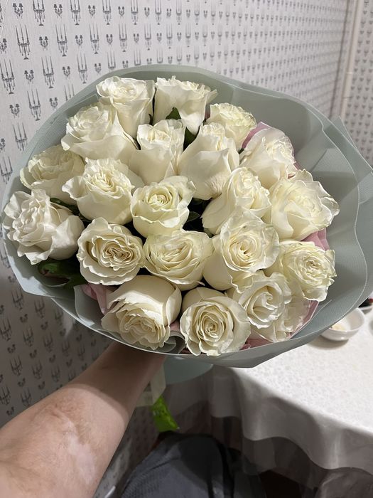 букет, белые розы