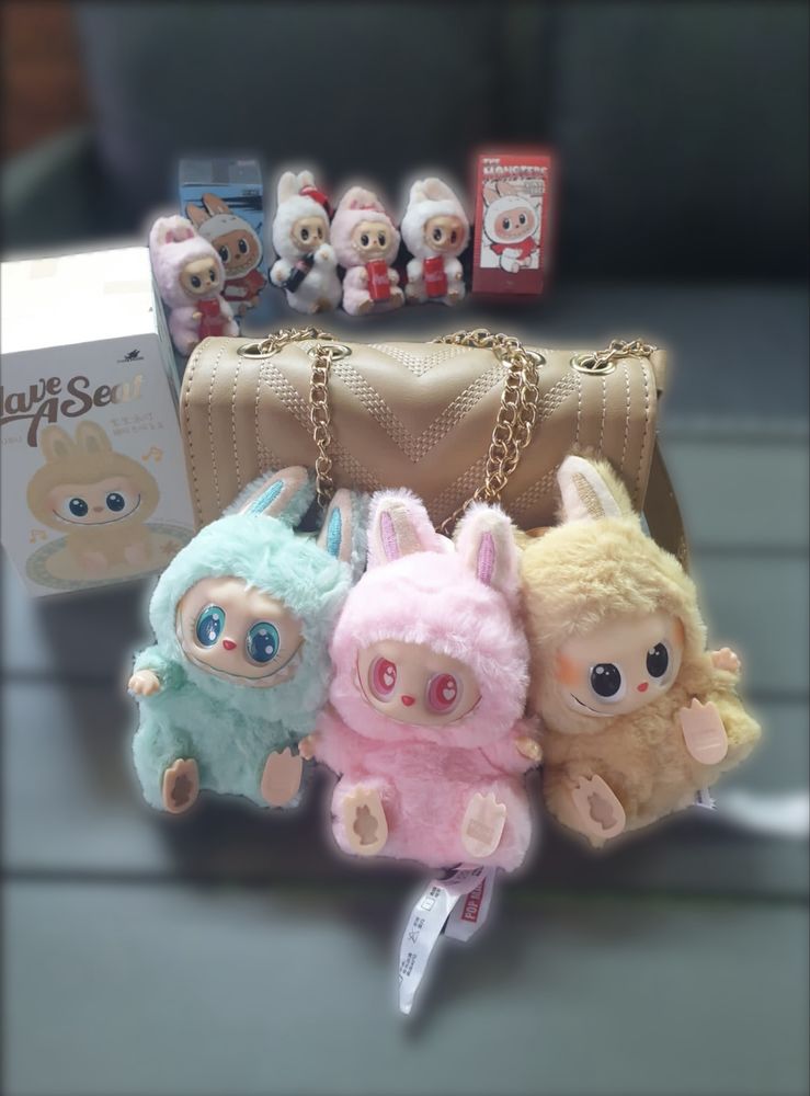 Labubu играчка 15см, Плюшена играчка Лабубу, Labubu Have A Seat