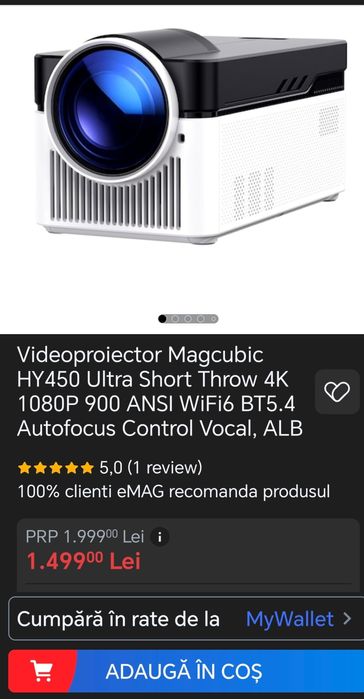 Videoproiector Smart Magcubic HY450 Ultra Short Throw 4K 1080P 900 ANS
