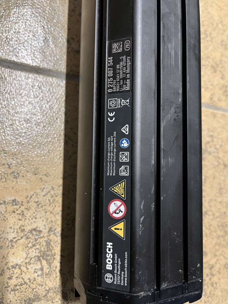 Bosch PowerTube 625 Вертикална Батерия с за електрически велосипед