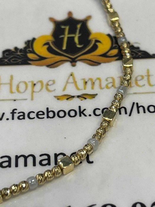 Hope Amanet P7 Bratara Aur 14K / Snur, bile si cuburi