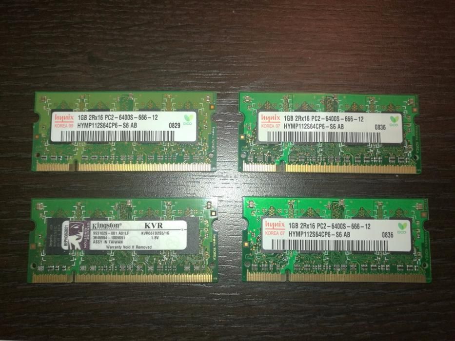 Vand Memorie RAM laptop 1GB 2Rx16 PC2-6400S-666-12 -- DDR2
