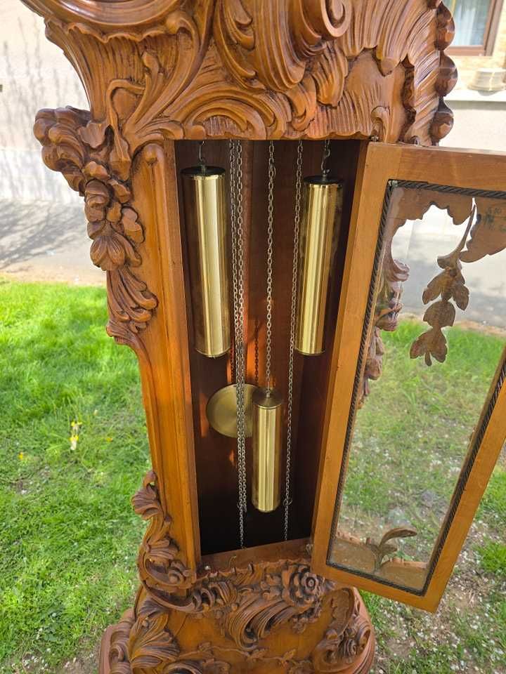 Ceas de podea italian, sculptat manual,