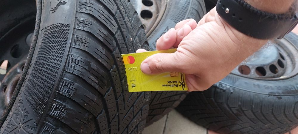 Anvelope iarna Continental + jante din otel 205/55 R16 91 H
