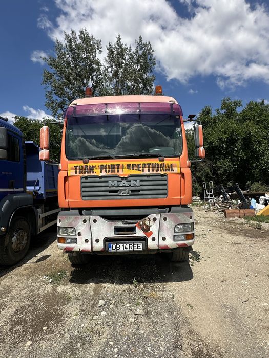 Cap tractor Man 6x4 si trailer 5 axe semiremoraca ansamblu