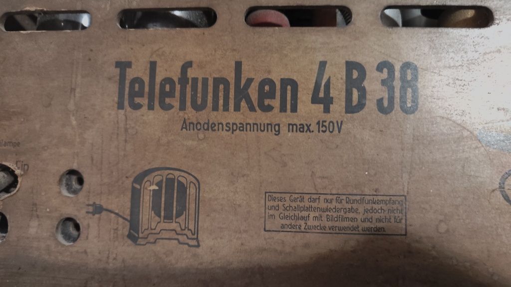 Vintage Radio Telefunken 4 B 38 старо радио Телефункен 4 B 38