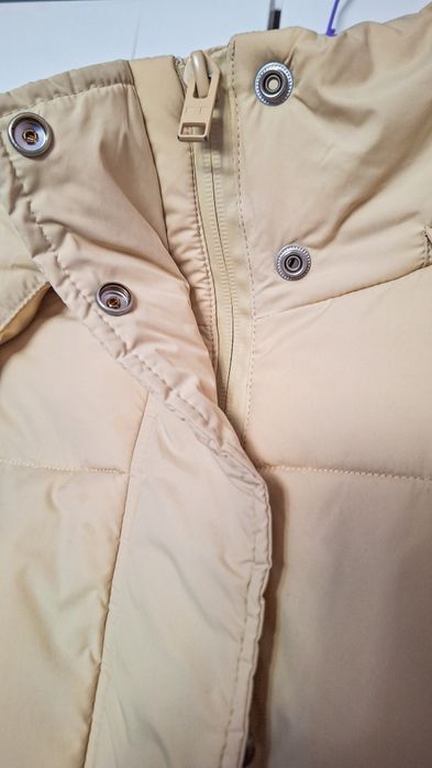 Дълго светло бежово пухено яке Minimum