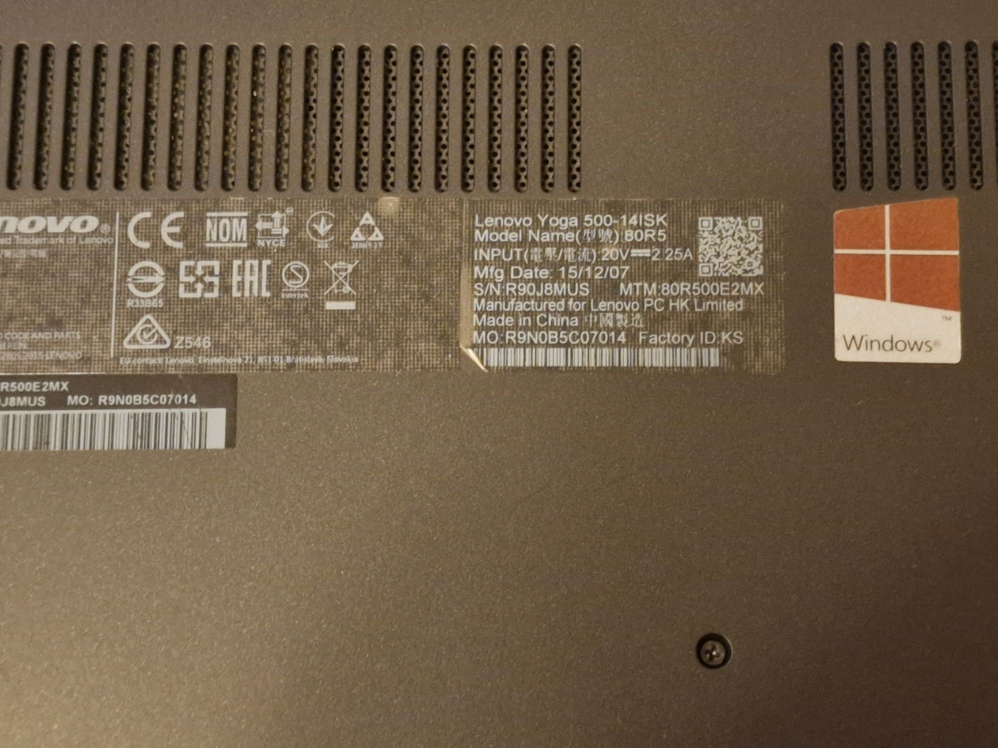 Lenovo Yoga 14" Лаптоп Таблет 500-14ISK SSD 256GB Тъч скрийн