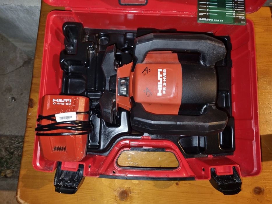 Laser Hilti pr3 hvs impecabil ,cutie,receptor,telecomanda,baterie,inca