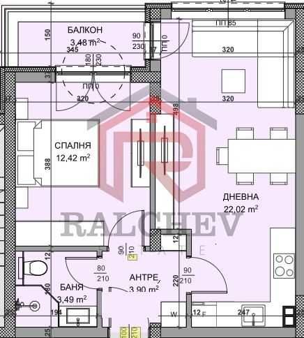 ПРОДАВАМ 2-стен Кайсиева Градина