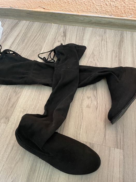 Велурени дамски чизми