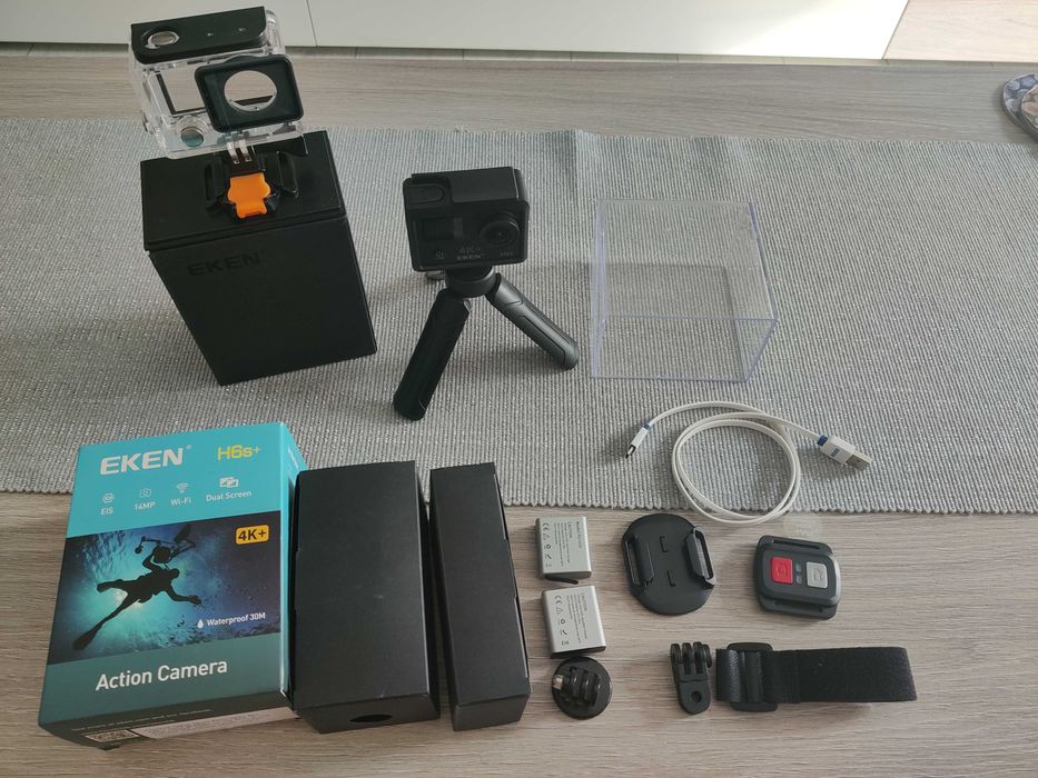 Camera Video Sport Eken H6S+ 4k+ 14MP UHD, baterie suplimentara + 16GB