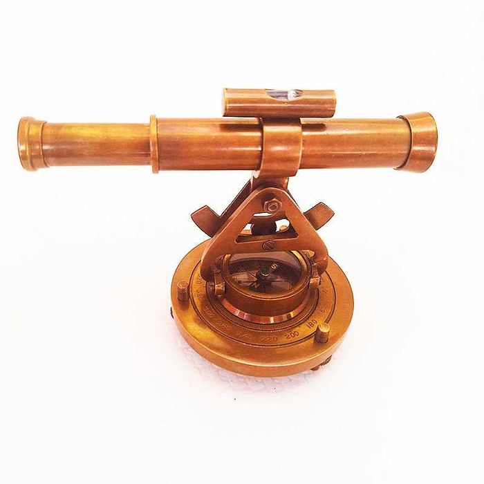 Алидад месингов с вграден компас и нивелир