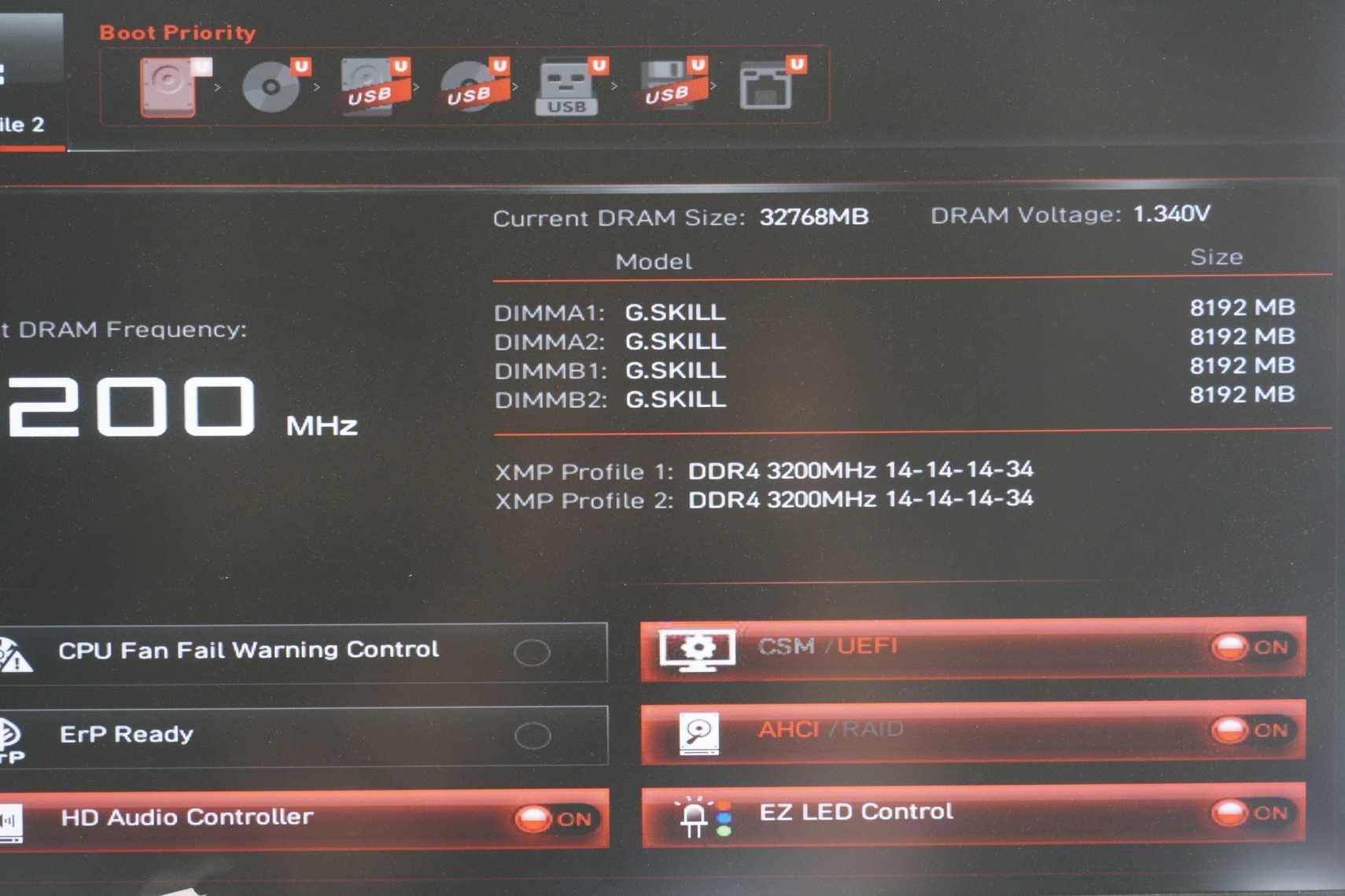 [32GB] 4x8GB RAM DDR4 3200Mhz CL14 G.Skill Flare X / Вкл.ДДС