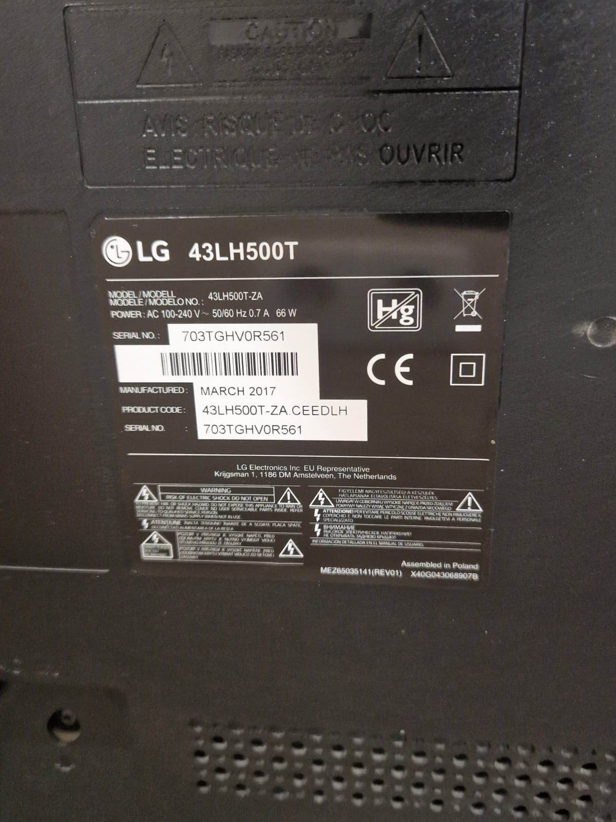 Tv LG 108cm Amanet BKG