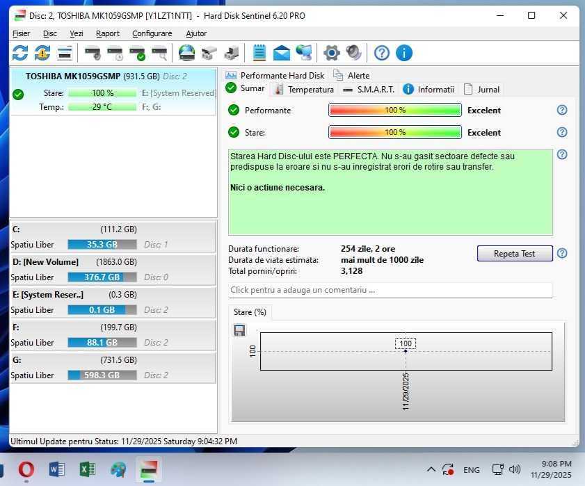 Hard Disk TOSHIBA MK1059GSMP 1 TB 5400RPM 8MB Cache SATA