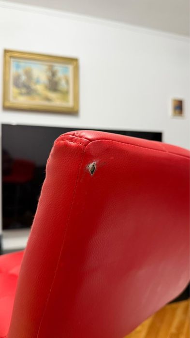 Scaun Bar Make Up Rosu Kring