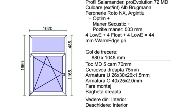 Geamuri Salamander 72MD ALB - #44