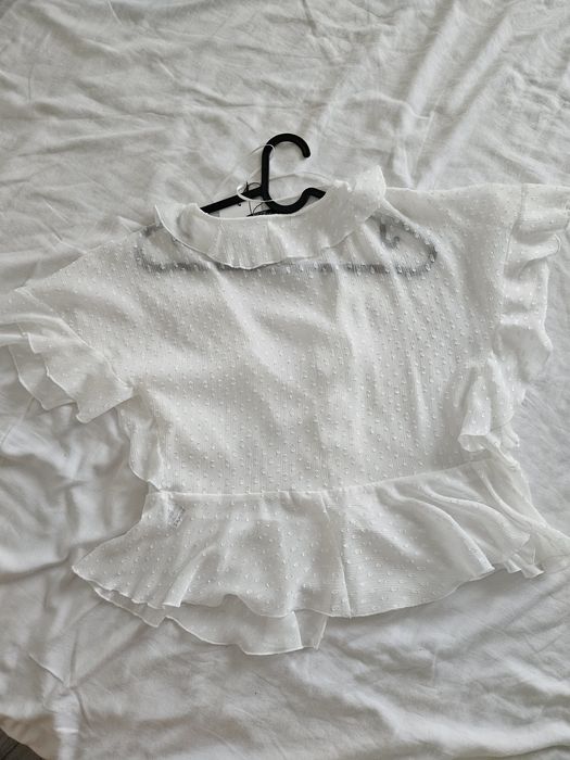 Camasa alba cu volane L
